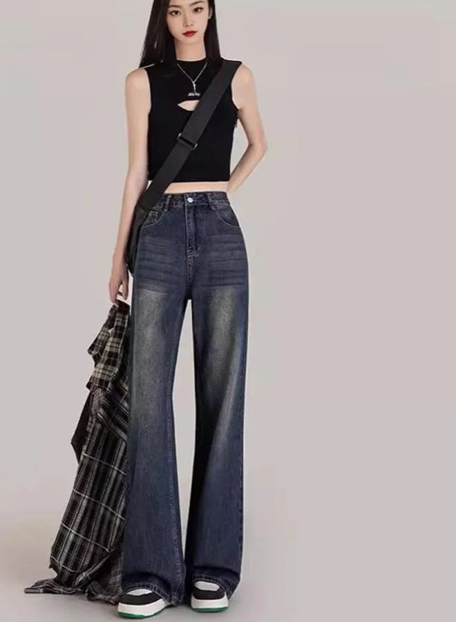 YUNIQEE Blue Straight Fit High-Rise Light Fade Clean Look Jeans