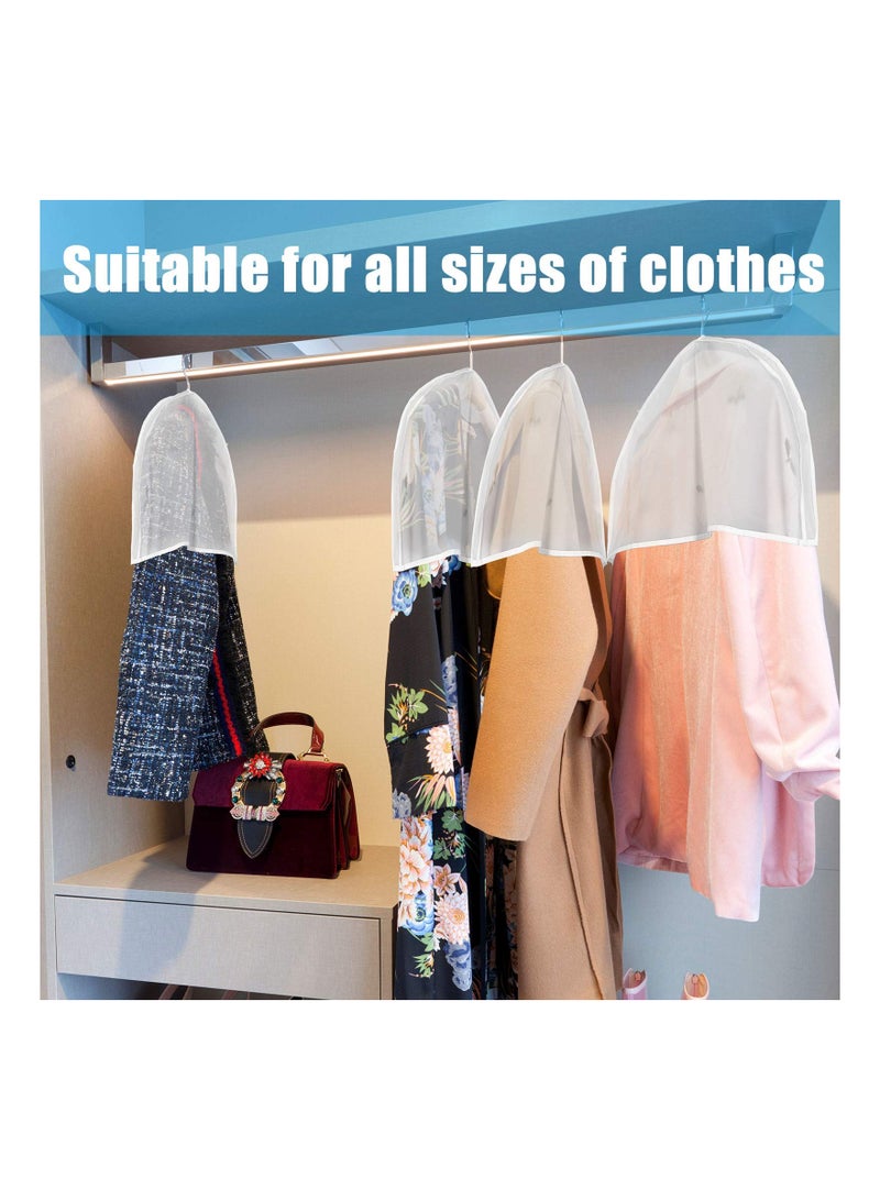 8 Pcs Plastic Clothing Shoulder Covers, Gusseted Clear Shoulder Covers for Hanging Clothes Shoulder Covers Plastic Shoulder Hanger Covers Clear Garment Breathable Bag for Jacket Clothing Coat Dress - Image 4