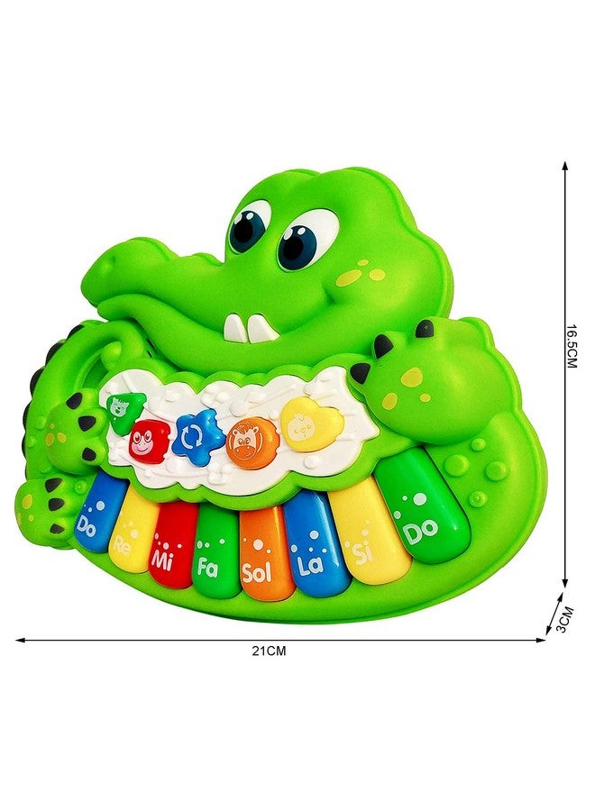 Webby Musical Crocodile Keyword Piano with Light & Animal Voice - Image 5