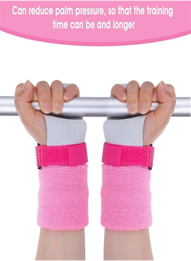 Generic 2 Gymnastics Grips Wristbands Sets for Kids Youth, Palm Protection and Wrist Support Sports Accessories for Kids Workout Exercise  - Image 3