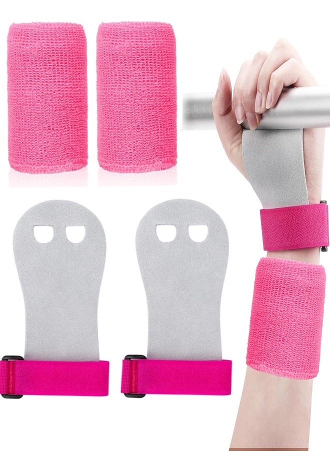 Generic 2 Gymnastics Grips Wristbands Sets for Kids Youth, Palm Protection and Wrist Support Sports Accessories for Kids Workout Exercise  - Image 1