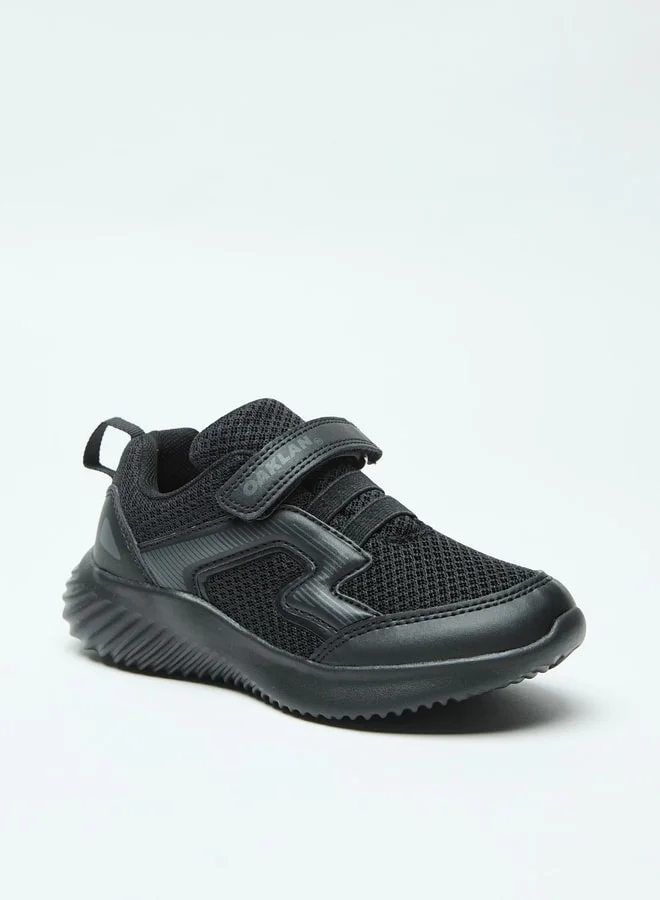 أوكلان Textured Sneakers with Hook and Loop Closure