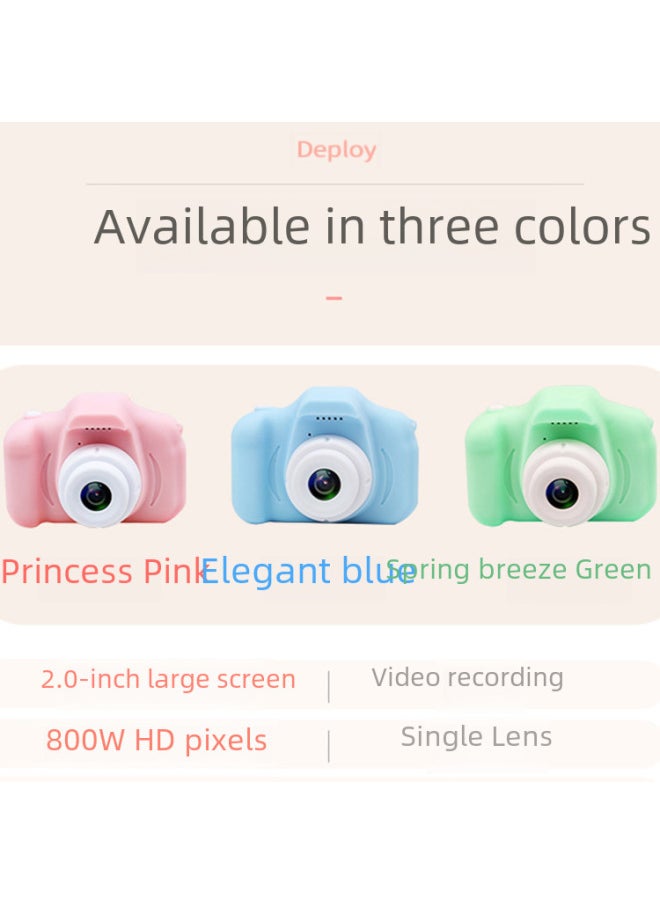 Generic X5s Children's Camera High Definition X2 Photography Mini Single Reflex Double Lens Toy Gift For Kids Compact Digital Camera-Body Color:X2 Ultra-high List Photo + Green + Hard Box  - Image 4