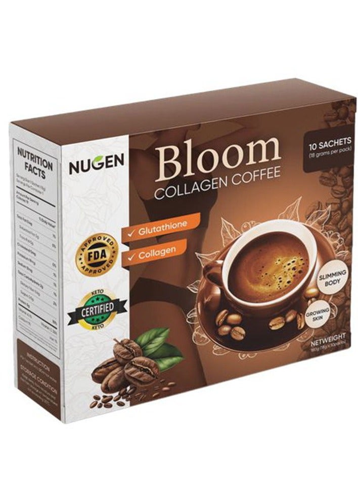 NuGene Bloom Collagen Coffee 10 Sachets - Image 1