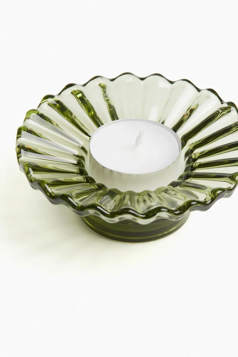 H&M Glass tealight holder