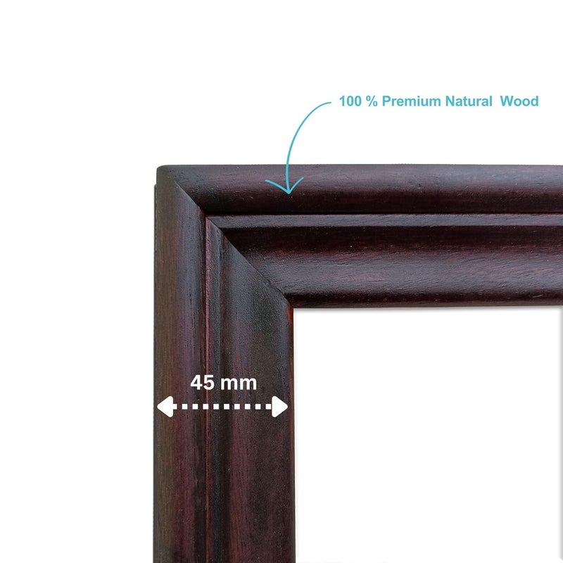 Framekala Handmade Rosewood Wooden Photo Frame 18 x 24 inch Display for Artworks and Photos of Your Loved Ones Best for Home Office Wall Decor Rosewood - Image 4