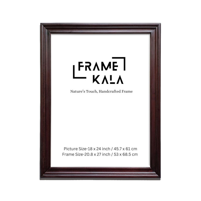 Framekala Handmade Rosewood Wooden Photo Frame 18 x 24 inch Display for Artworks and Photos of Your Loved Ones Best for Home Office Wall Decor Rosewood - Image 2