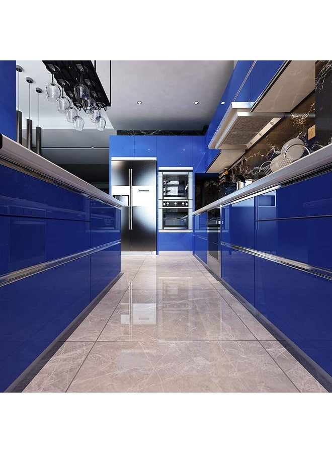 WISDOM 24 X 60 Blue Wallpaper Peel And Stick Wallpaper Blue Contact Paper Temporary Wallpaper Self Adhesive Contact Paper Decorative Wallpaper Vinyl Rolls For Wall Furniture - Image 2