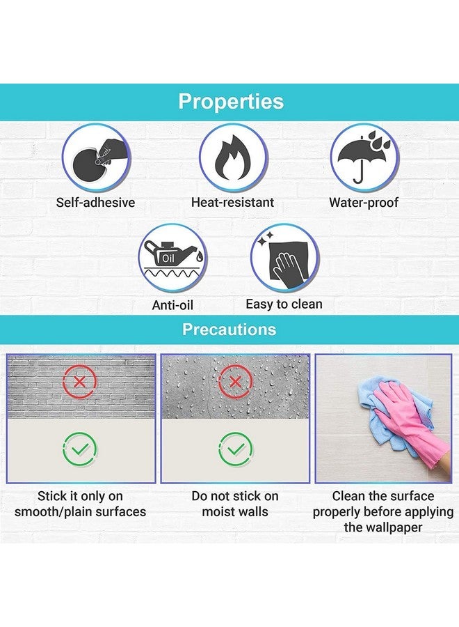 WISDOM 24 X 60 Blue Wallpaper Peel And Stick Wallpaper Blue Contact Paper Temporary Wallpaper Self Adhesive Contact Paper Decorative Wallpaper Vinyl Rolls For Wall Furniture - Image 5