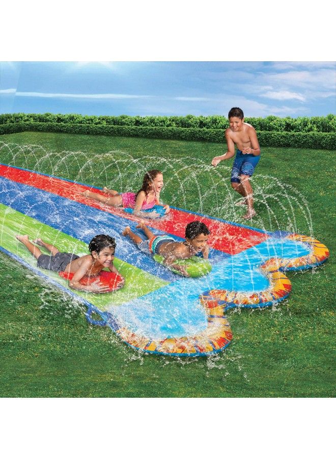 Banzai Triple Racer Water Slide 3 Racing Lands And Splash Pool - Image 3