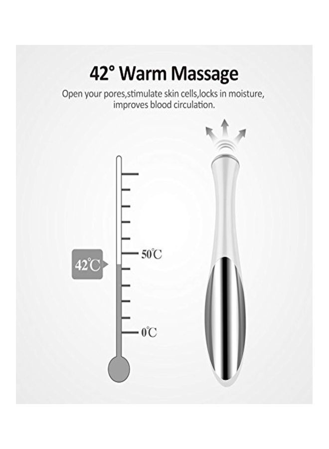 NIBEMINENT Eye Massaging Vibrator White/Silver - Image 3