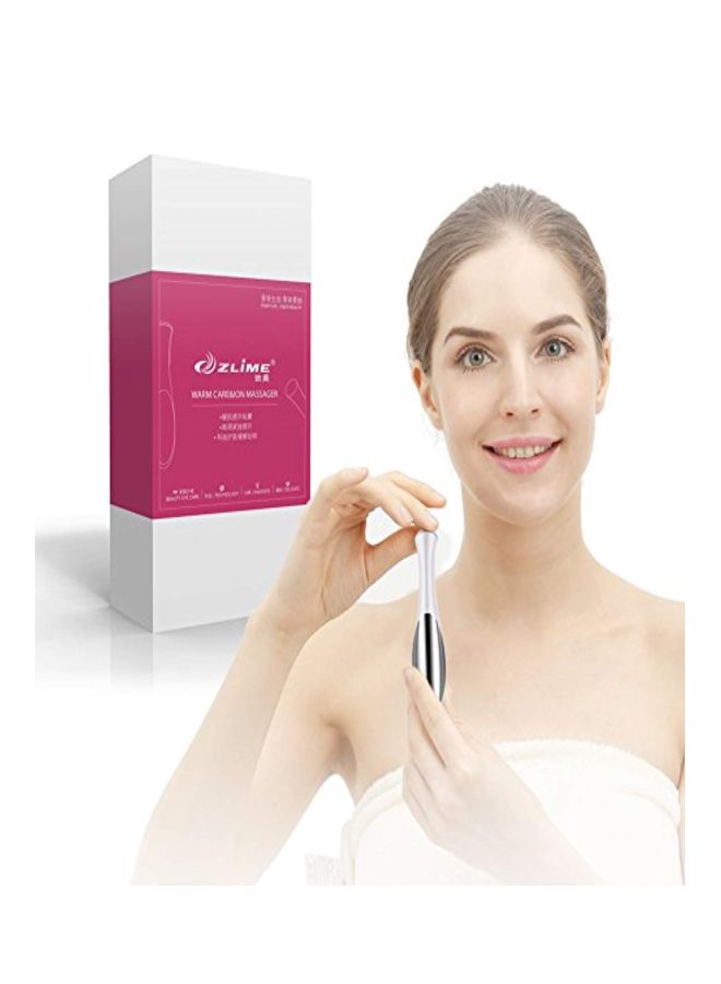 NIBEMINENT Eye Massaging Vibrator White/Silver - Image 2