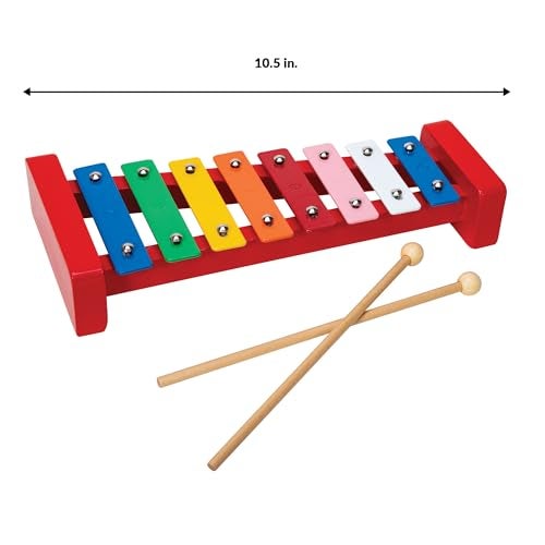 Schylling Wooden Xylophone - Colorful Kids Instrument - Includes Wooden Mallets and Embossed Metal Keys - Ages 3 and Up - Image 5
