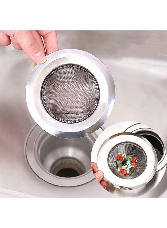 Hodaqe Kitchen Sink Strainer Stainless Steel 4.5 Inch, Kitchen Sink Drain Strainer, Sink Strainers for Kitchen Sinks with (2 Pcs) - Image 1