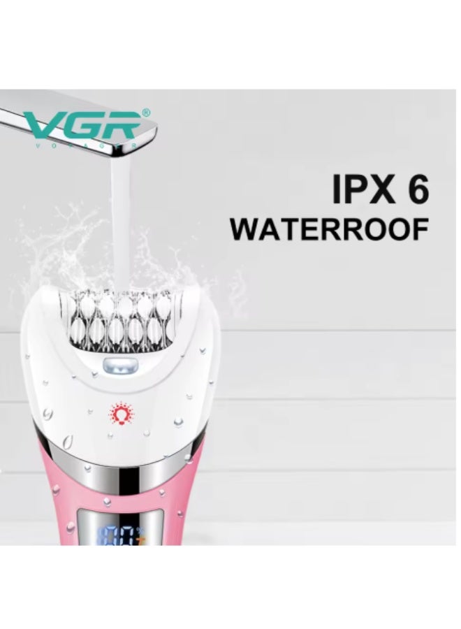 VGR V-759 VGR Hair Removal Electric Hair Clipper 5 in 1 Waterproof for Women Green - Image 3