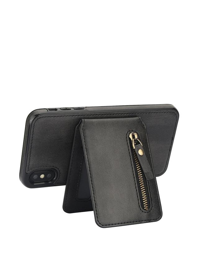 اس-توب جراب لهاتف iPhone X / XS مزود بسحاب ومحفظة من الجلد مع غطاء خلفي من MagSafe - Image 3