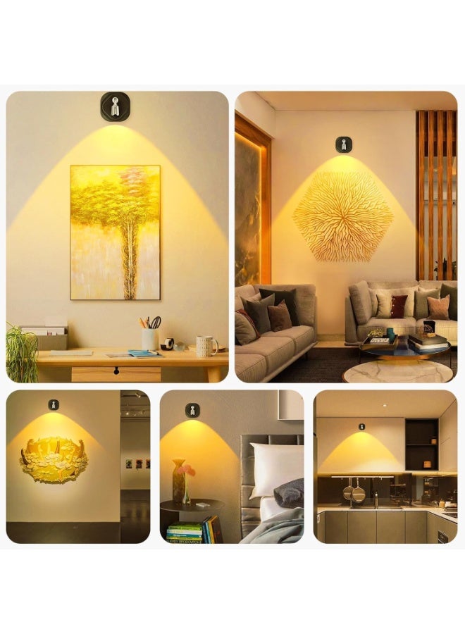 BIGTHREE LED Wireless Spotlights, RGBW RGBW Rechargeable, Magnetic Dimmable Spotlight with Remote, Timer Function for Artwork, Plants, Wall Decor & Indoor Accent Lighting, 2 Pack - Image 4