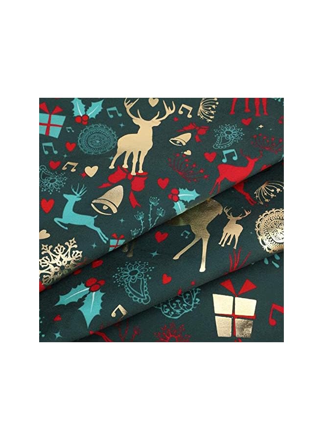 The Bros 4pcs Christmas Throw Pillow Covers 45x45cm Green Christmas Pattern Christmas Decorative Pillow Cases Fancy Velvet Sofa Couch Christmas Pillow Covers (Green, 45x45cm) - Image 2