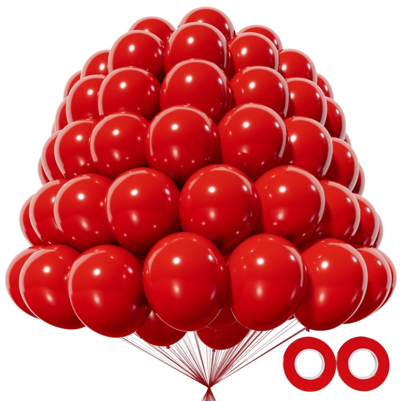 KAWKALSH 200pcs Red Balloons 5 Inch, Small Mini Latex Balloons for Party Birthday Baby Shower Anniversary Festival Arch Garland Decoration - Image 1
