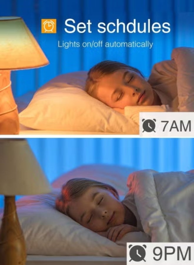 ACCEPT Pack of 2: 10W Smart Wi-Fi Bluetooth LED Bulb, E27 Dimmable RGB 16 Million Colors, Compatible with Alexa & Google Assistant, Remote App Control, Energy Saving (2-Pieces Set) - Image 3
