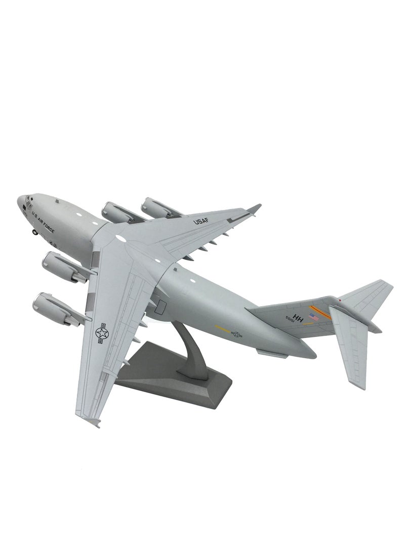 طائرة يموت الصب 1/200 الولايات المتحدة C-17 نموذج طائرة النقل طائرة طائرة مقاتلة نموذج لجمع أو هدية - Image 1