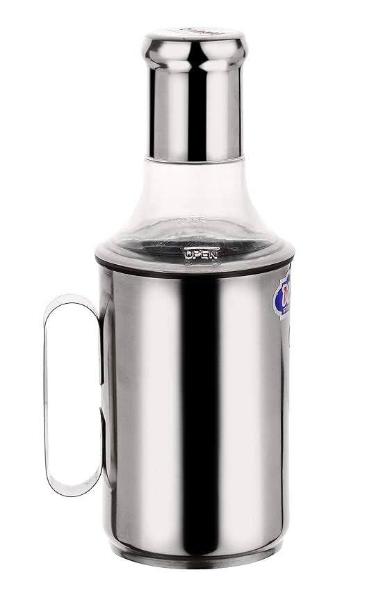 MARU 750ml Stainless Steel Oil Dispenser For Kitchen, Durable Oil Container With Handle, Leak-Proof Oil Can, Ideal cooking oil Bottle for daily use - Image 1