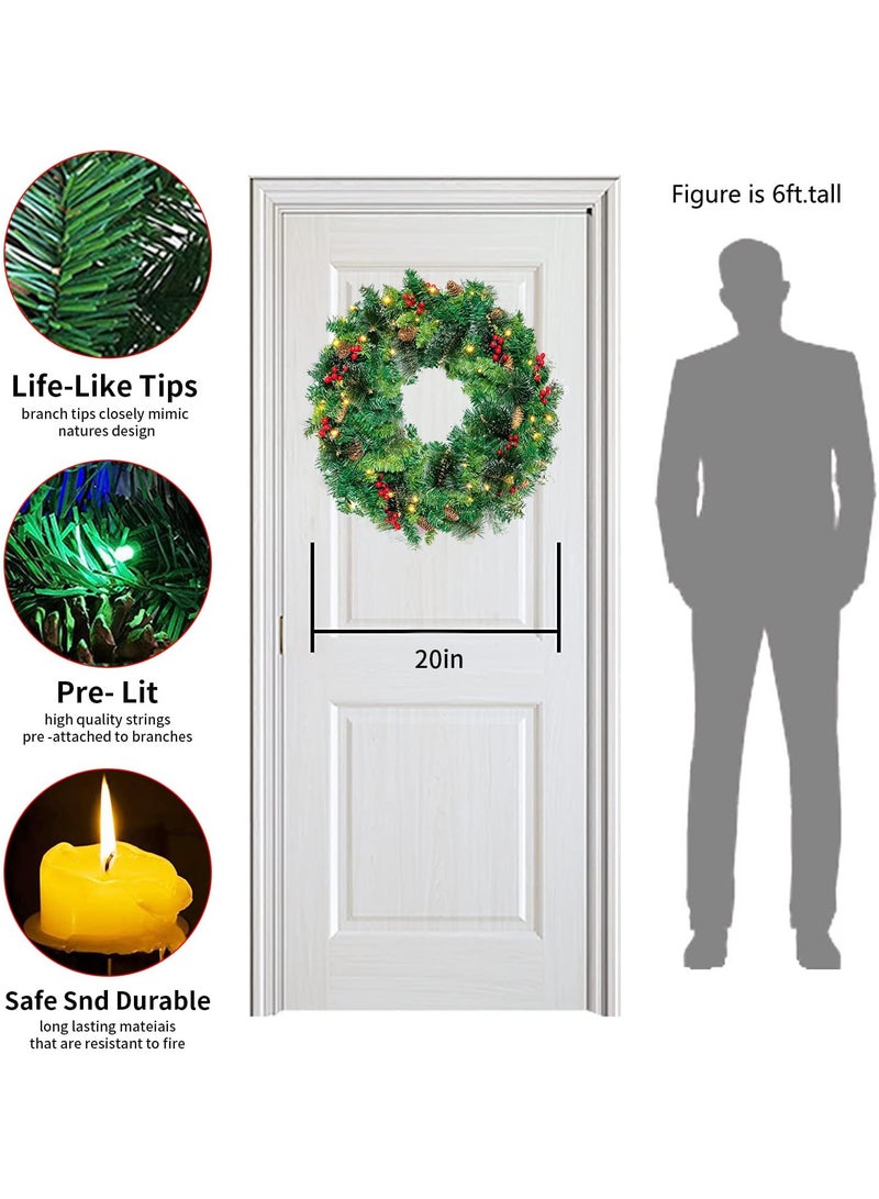 AUTOYSUR زينة عيد الميلاد، إكليل عيد الميلاد الاصطناعي، إكليل عيد الميلاد المصنوع من الصنوبر بطول 9 أقدام ومزخرف بزخارف مختلطة، شجرة التنوب لتزيين الباب - Image 3