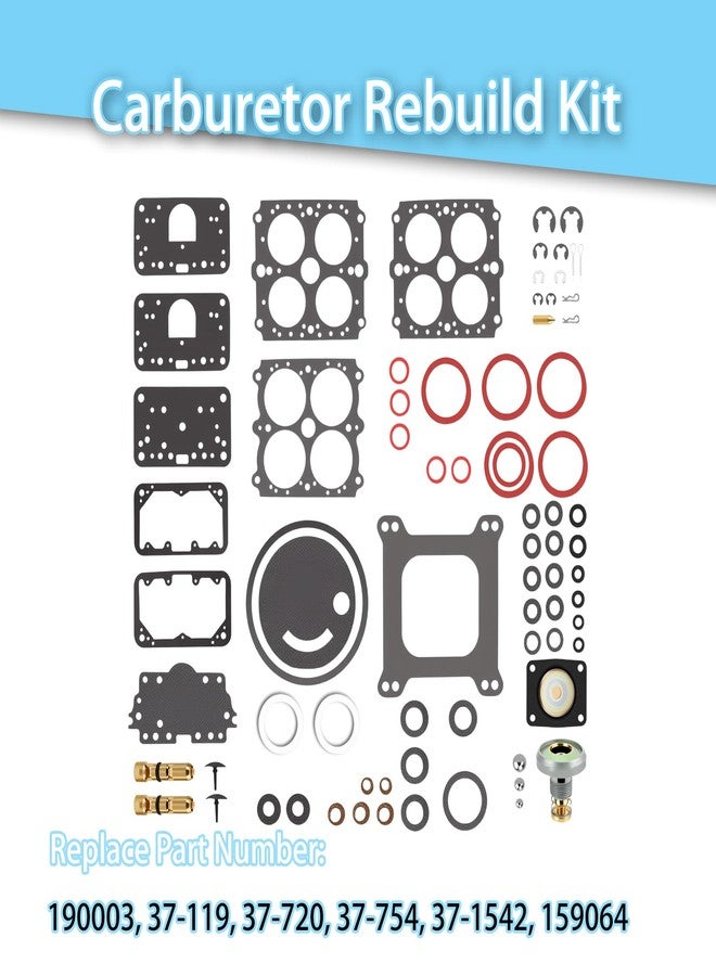 VORIPO Carburetor Rebuild Kit Vacuum Secondary for Holley 4160 Series Carburetor 600 750 390 850CFM 1850 8007 80457 80508 3310 37-754 37-119 37-720 37-1542, 3-200 Carb Renew Parts Replace 159064 190003 - Image 2
