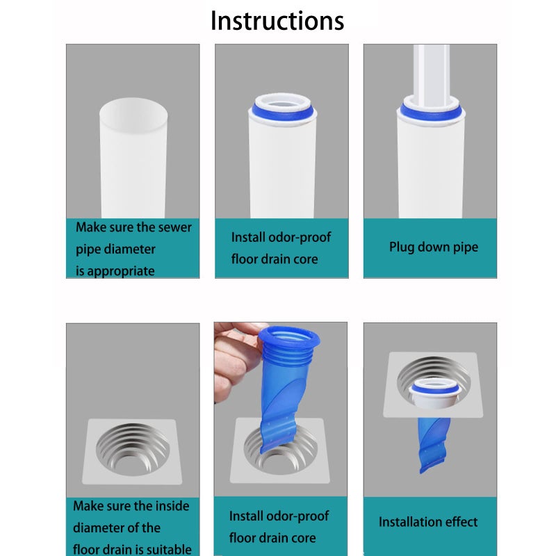 Anglepingping 2Pack Odor-Proof Shower Floor Drain Backflow Preventer Leak Silicone Sewer Core Anti-Odor Drainage Insert Plug Deodorization Drain Cores Plug for Kitchen Bathroom Home Tub Sink - Image 5