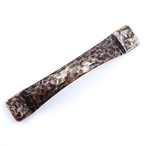 Jetland Arched Hammered Cabinet Pulls - 6-Pack, Antique Brass, 3" Hole Centers, Rustic Solid Cast Handle Pulls for Dresser Nightstand Furniture, HT0611ABR76 - Image 4