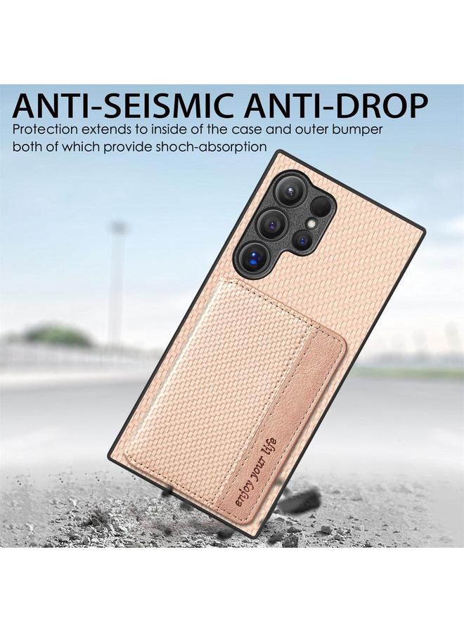 S-TOP Case For Samsung Galaxy S25 Edge 5G Carbon Fiber Magnetic Card Wallet RFID Blocking Phone Case - Image 5