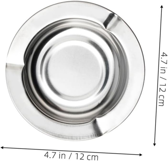 Stainless Steel Windproof Ashtray With Lid 10PCS For Home Office Bar Cafe Patio - Image 3