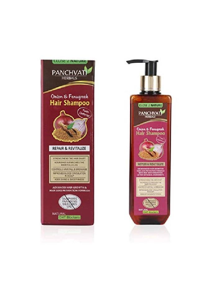 Panchvati Onion Fenugreek Hair Shampoo 300 ml No Sulphate No Parabens No Silicon & salt  - Image 1