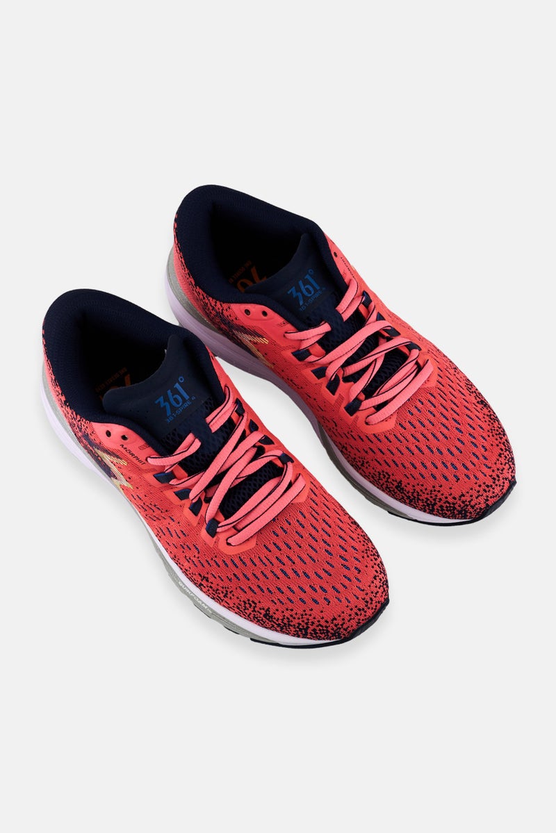 361 Degrees أحذية جري نسائية مزودة بأربطة، وردي - Image 4