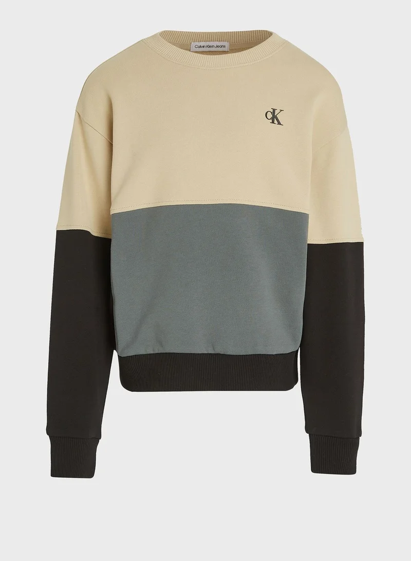 Calvin Klein Jeans Kids Color Block Sweatshirt & Sweatpants Set