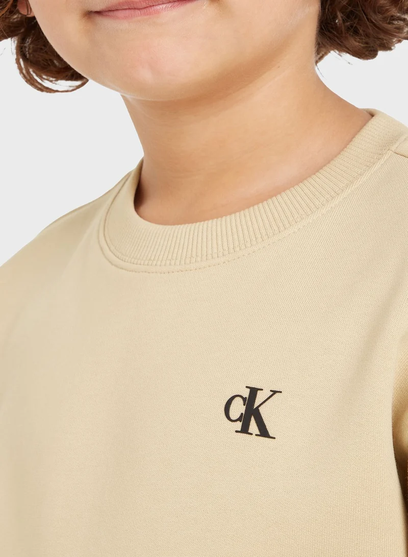 Calvin Klein Jeans Kids Color Block Sweatshirt & Sweatpants Set