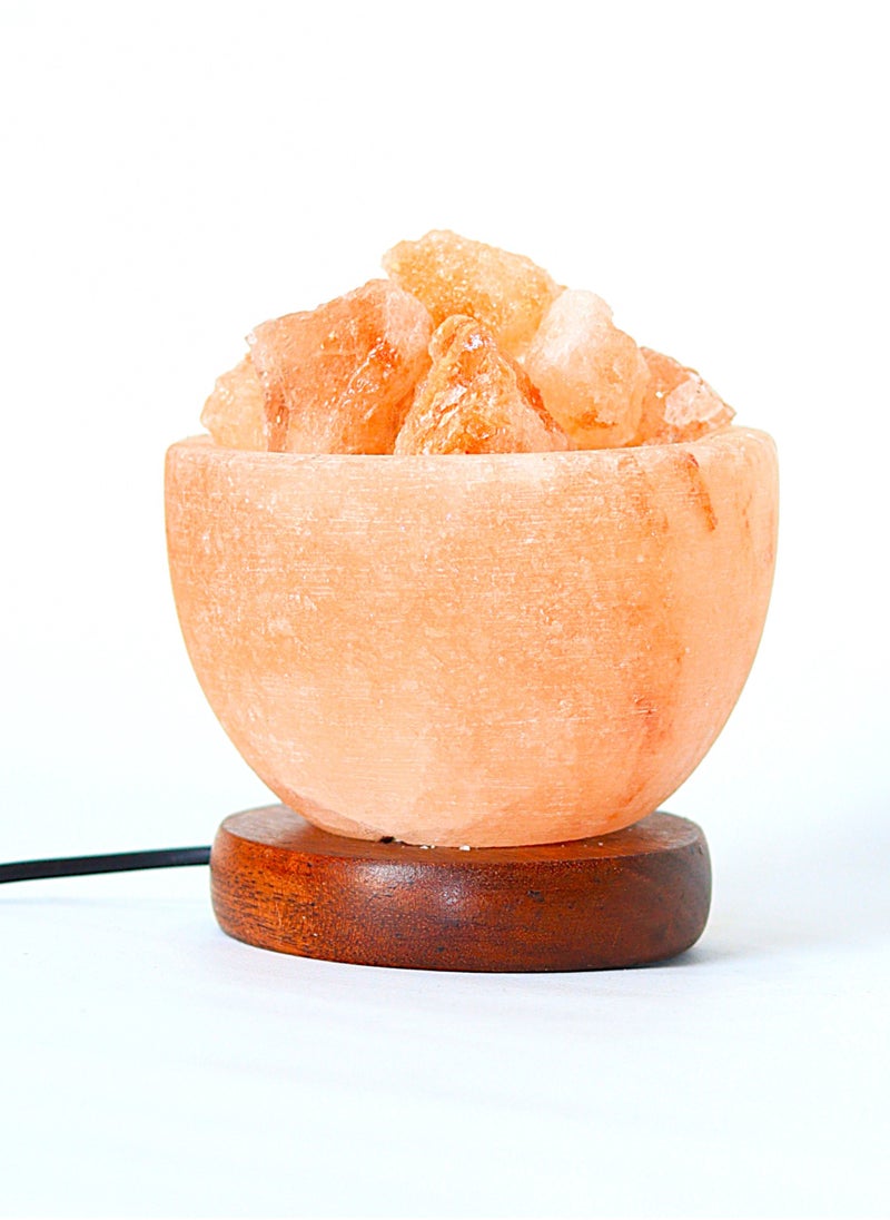 Himalayan Salt Lamp, Pink Salt Lamp, Bowl Shape Lamp, Natural Salt Lamp - Usb Powered