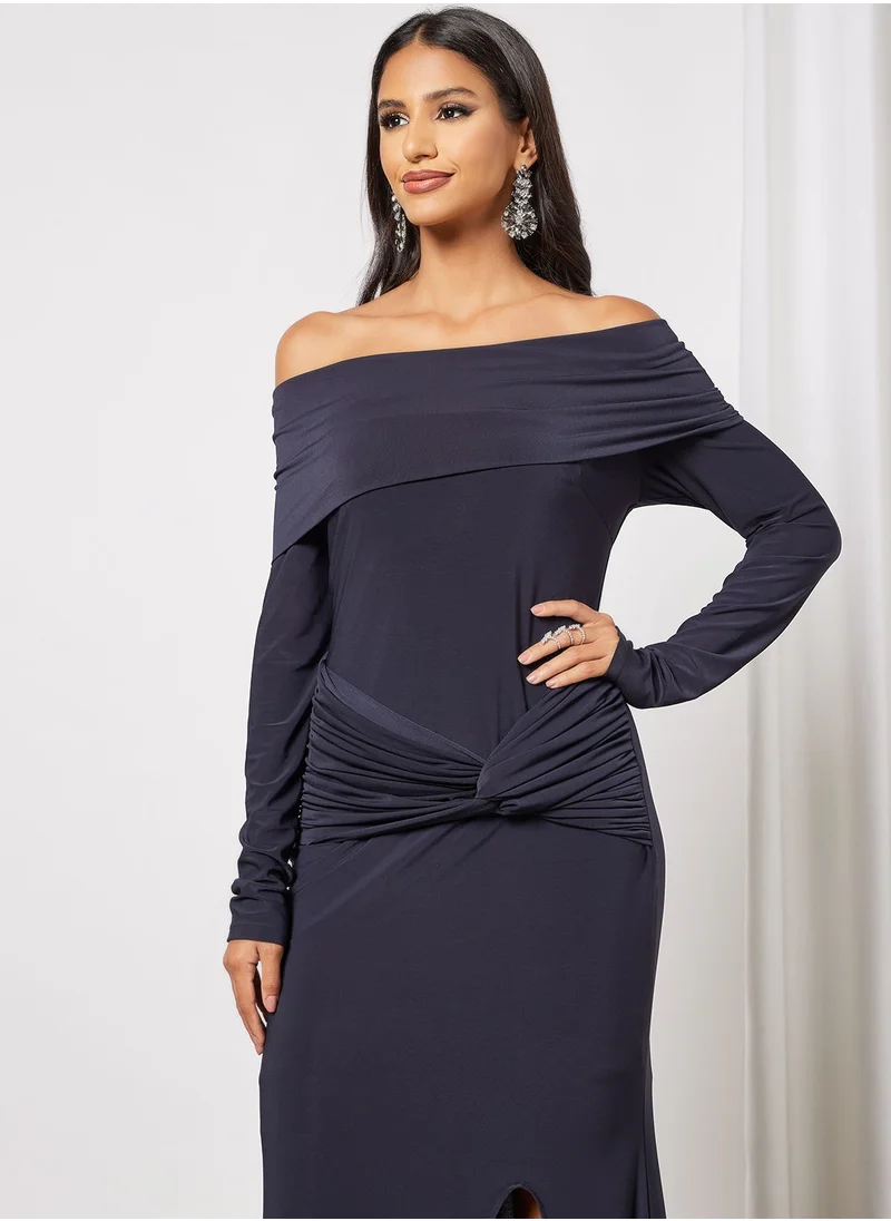 Zoey Off Shoulder Long Sleeve Dress