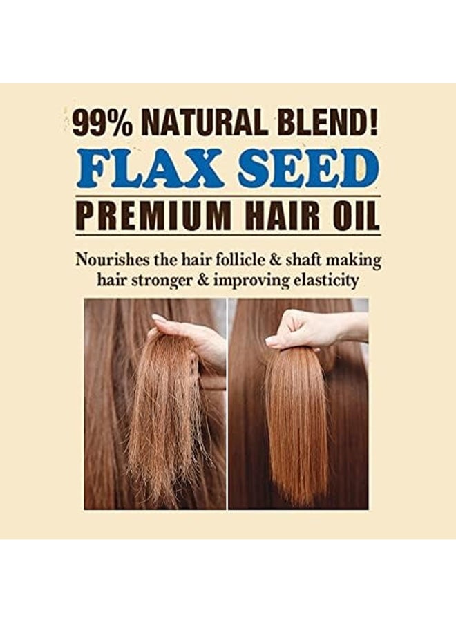 difeel 99% Natural Blend Flax Seed Premium Hair Oil, Nourishes And Strengthens, Improves Elasticity - 75ml - Image 2