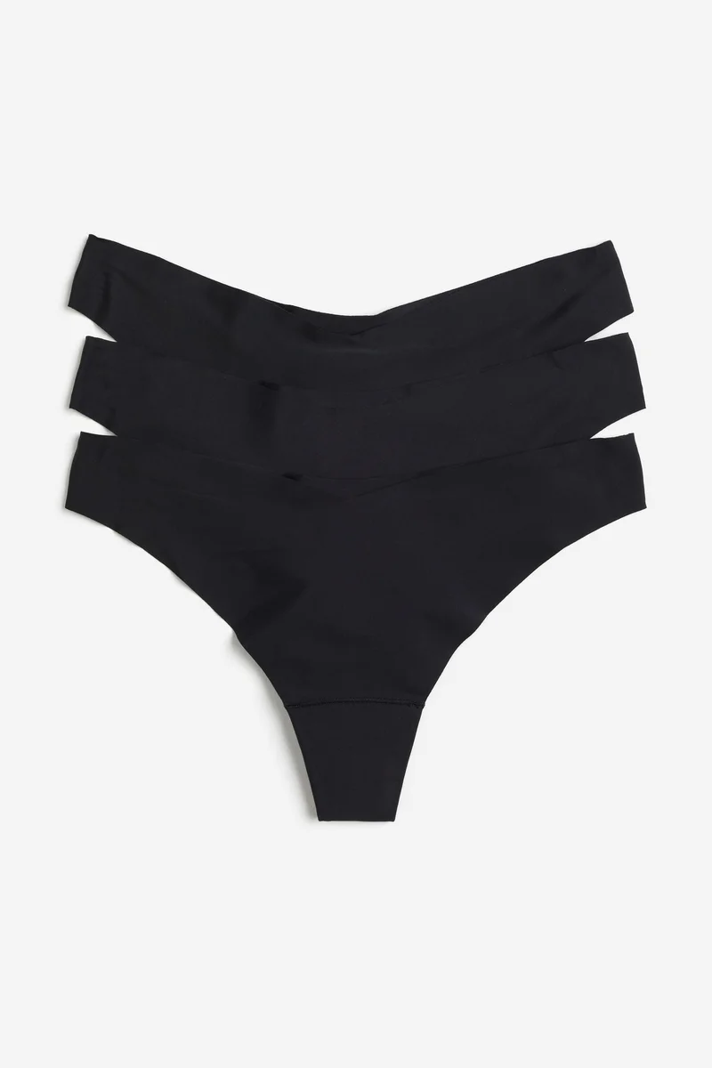 اتش اند ام 3-pack invisible thong briefs
