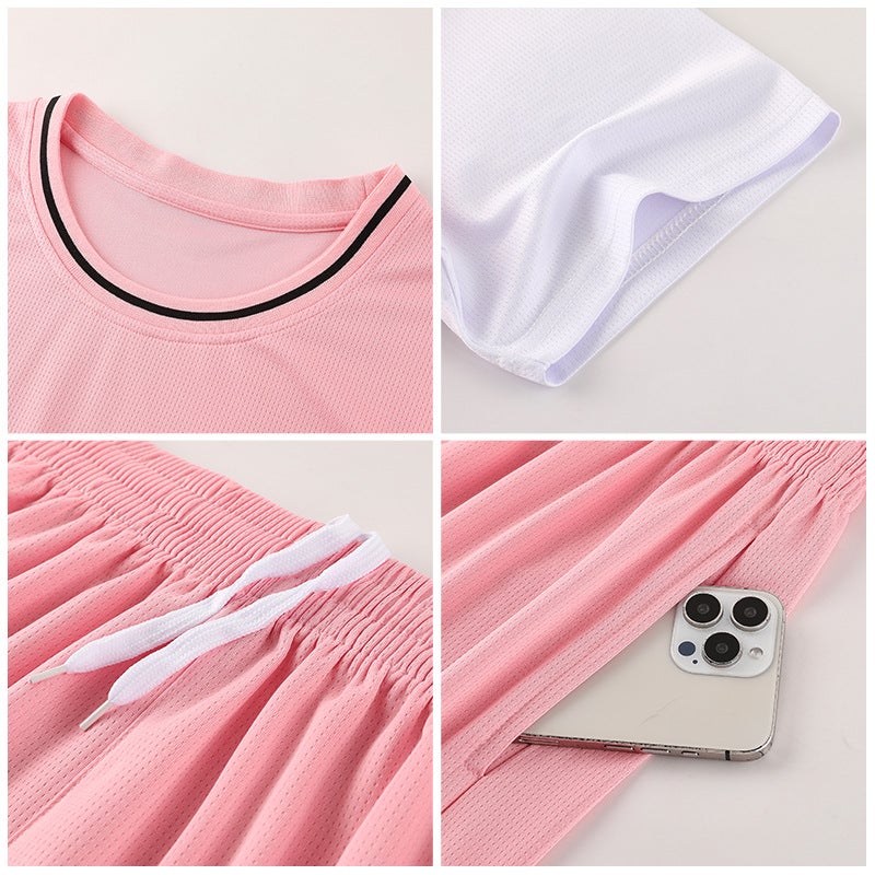 Summer Fake Two-Piece Basketball Uniform Suit For Men, Adults And Teenagers, Sports Jerseys For Children And Women, Quick-Drying Training Uniforms - Image 5