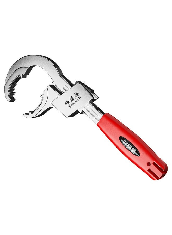 4pcs Adjustable Wrench Set, Copper Alloy Forged, Push-Type Opening, Arc Tooth Design, Industrial-Grade Mechanical Maintenance Tools, Lightweight Aluminum Alloy Structure, Ideal for Tight Space Operation - Image 2
