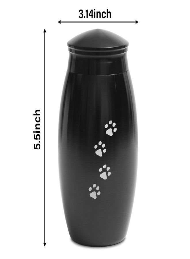 LINES ARTE Pet Urns for Dog and Cat Ashes, 5.5 inches Small & Medium Stainless Steel Cremation Urn, Pet Paw Print Memorial Urn for Ashes(25 lbs Capacity) - Image 2