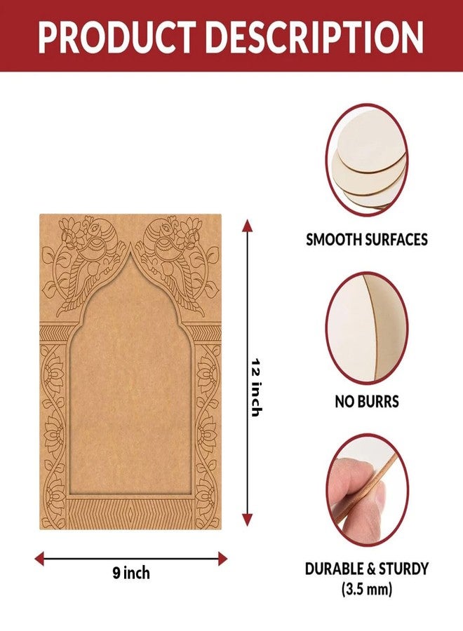Wrapping Studio لوح MDF من WRAPPING STUDIO لفن ليبان - قوالب تصميم جاروكا جاهزة للقص والرسم والمشاريع اليدوية - خشب MDF صديق للبيئة، 12 × 9 بوصة، مثالي لأفكار الهدايا الإبداعية، مجموعة من قطعتين - Image 4