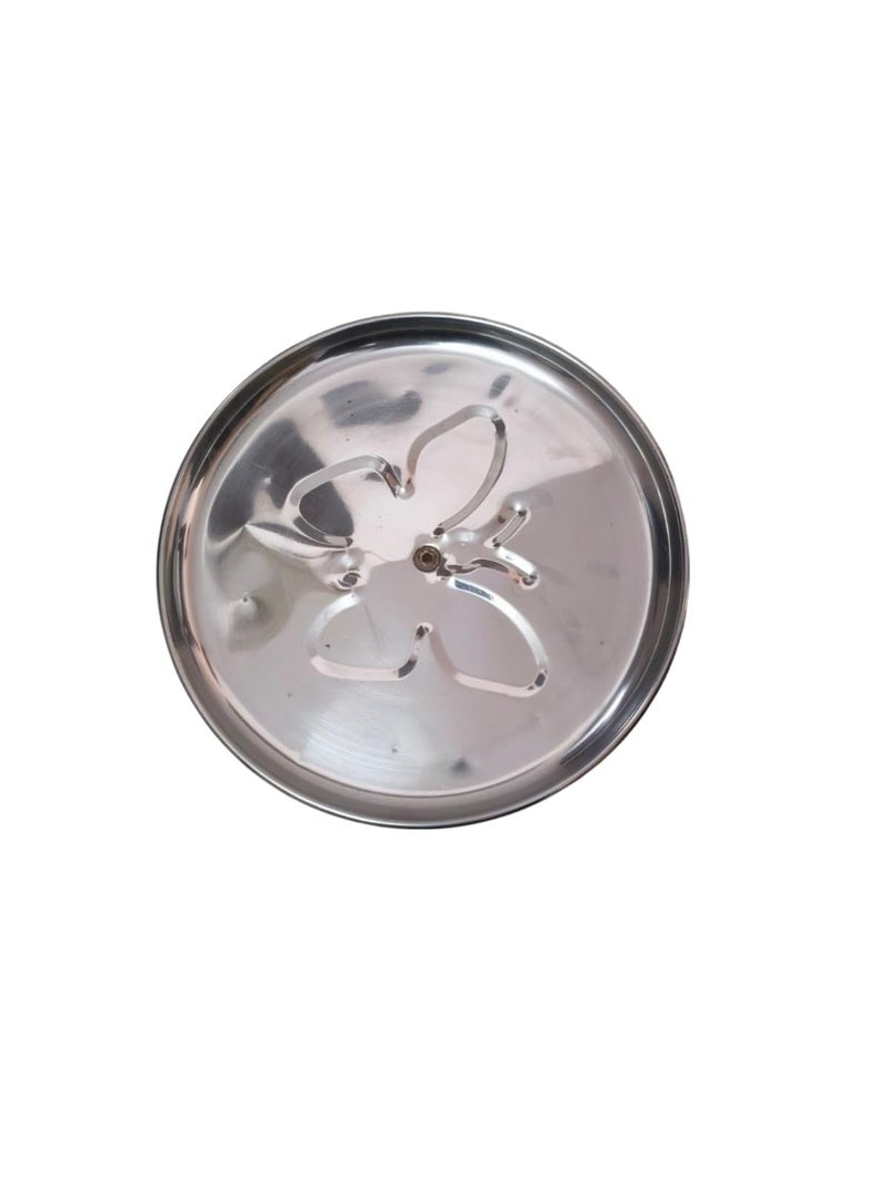 Dhavl Stainless Steel Chrome Plated Fancy Water Matka and Pot Stand with dish, Plate Matka Stand Pot Stand Matka rack For kitchen withe hose - Image 3