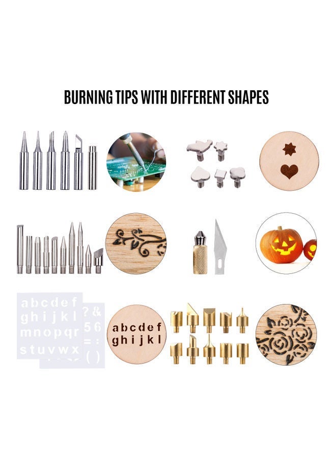 NIBEMINENT 39-Pieces Wood Burning Tool Kit Multicolour - Image 5