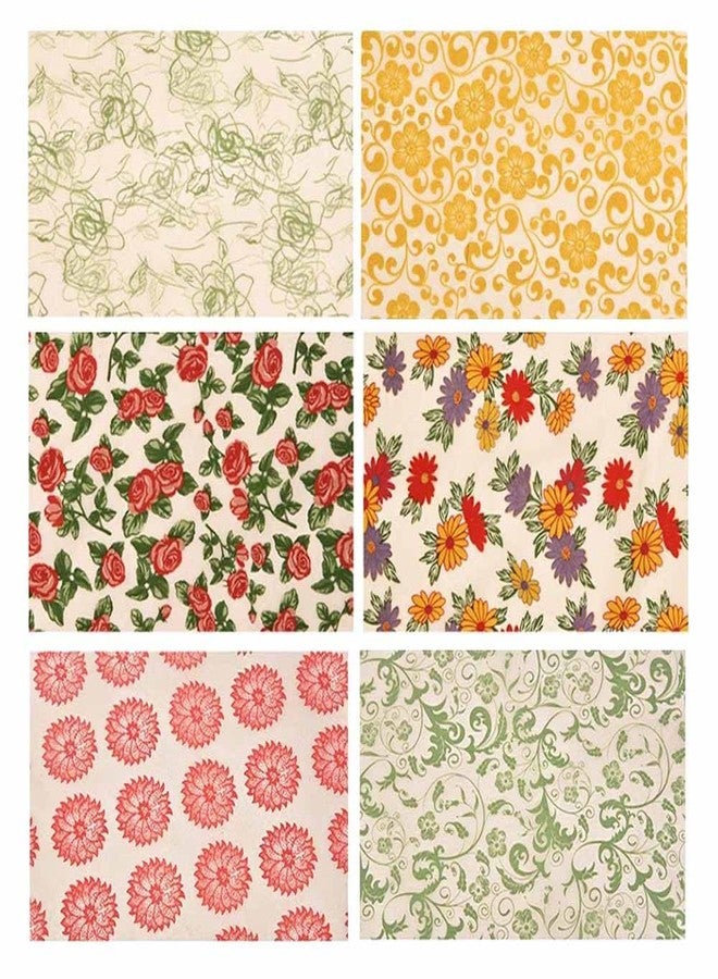 Primst 6PCS Pottery Art DIY Stickers Ceramic Clay Transfer Paper Flower Paper Porcelain Glaze Underglaze Transfers for Pottery Overglaze Enamel Waterslide Decal (Multicolor) - Image 1