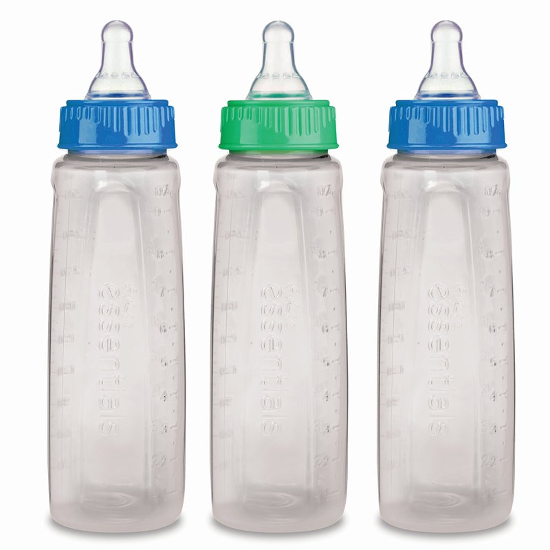 Gerber Gerber First Essential Clear View Plastic Nurser With Latex Nipple BPA Free Colors may vary 3 Pack 