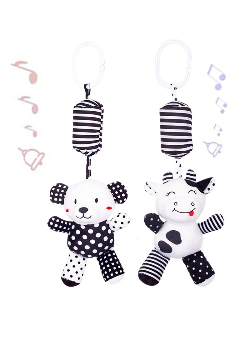 Colorful Baby Car Seat Spiral Plush Toys, Sensory Hanging Rattles for Crib Mobile, Perfect Gift for Newborns and Infants - Image 1