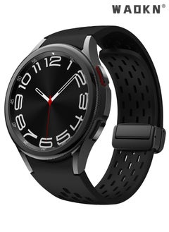 WAOKN Compatible with Samsung Galaxy Watch 6 Replacement Band - 20mm Replacement Wrist Watch Strap Band Compatible with Samsung Galaxy Watch 6/6 Classic / 5/4，Soft Silicone strap with Magnetic Buckle  - Image 4
